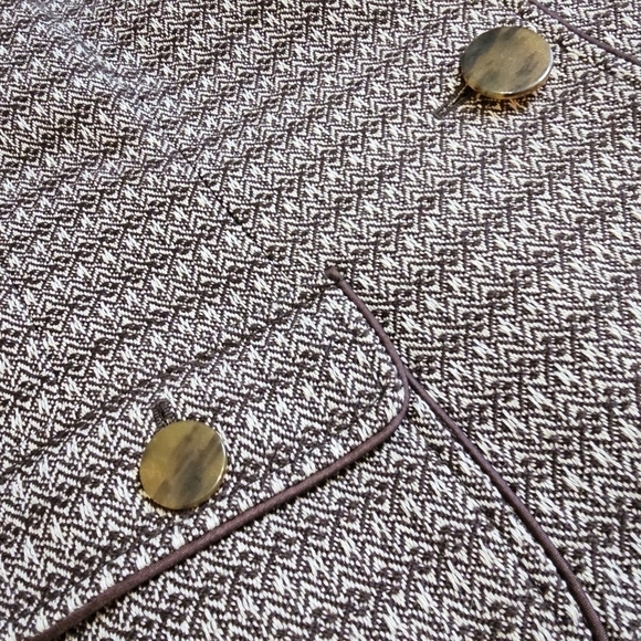 Talbots Wool Blend Brown Tweed Button Blazer - Picture 5 of 9